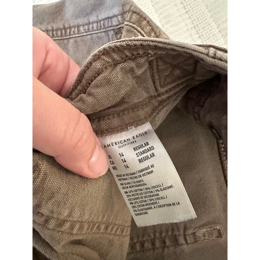 American Eagle 14 Stovepipe Wide Leg Cargos - Picture 5 of 5